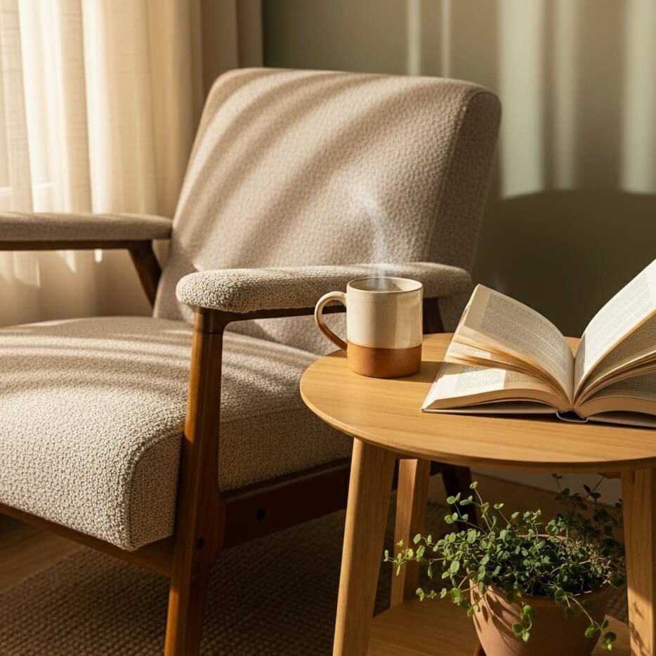 穏やかな飲用シーン