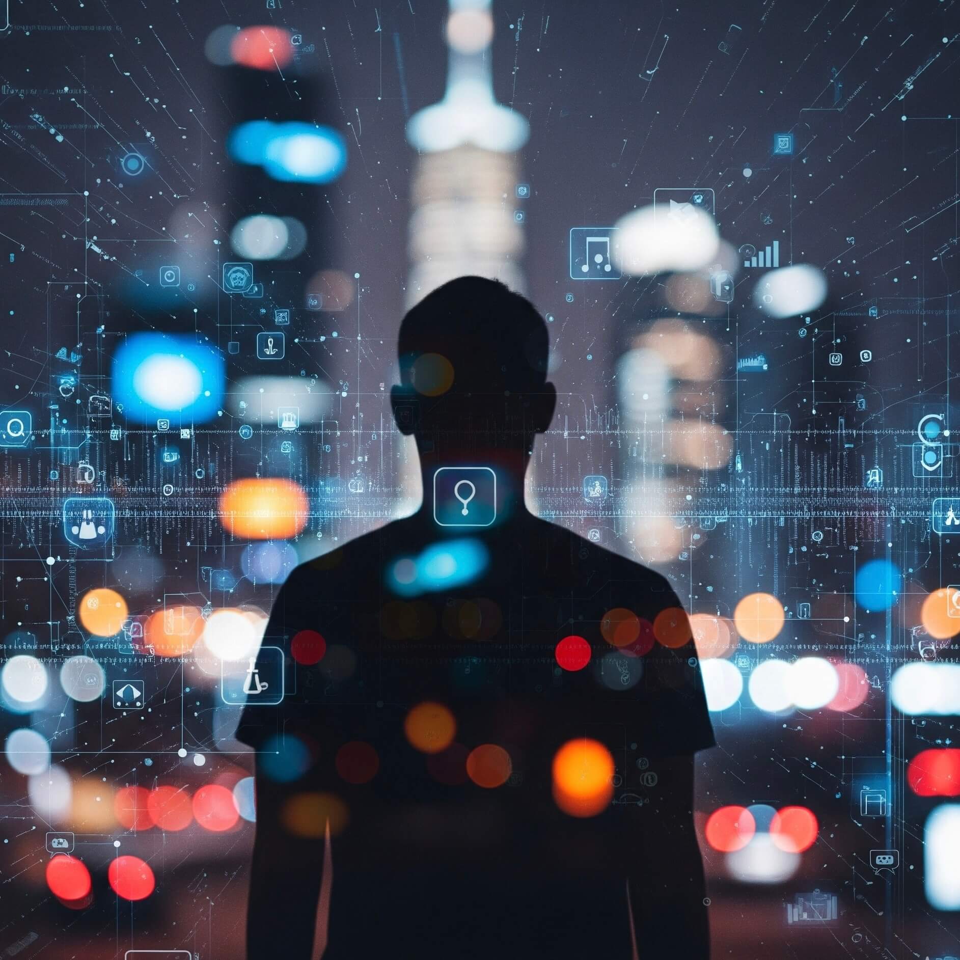 情報過多な日常のイメージ